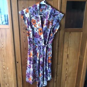 Anthropologie Pinkerton silk wrap floral dress, size medium